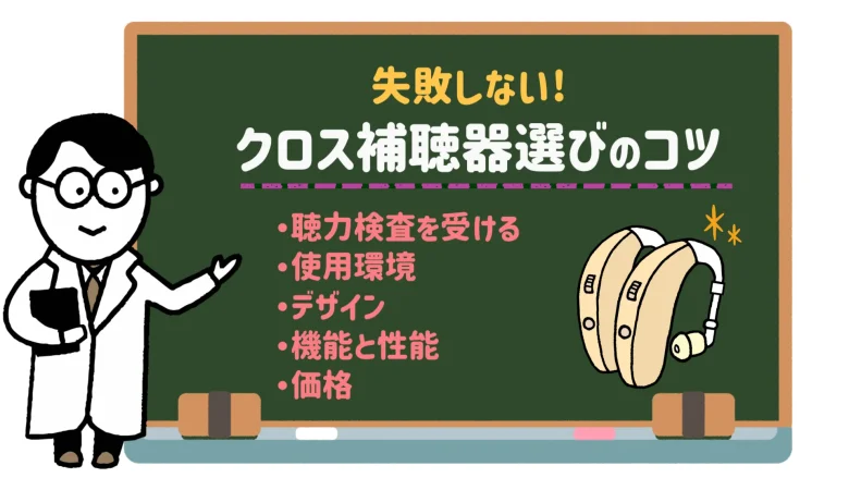 クロス補聴器 選び方 ポイント