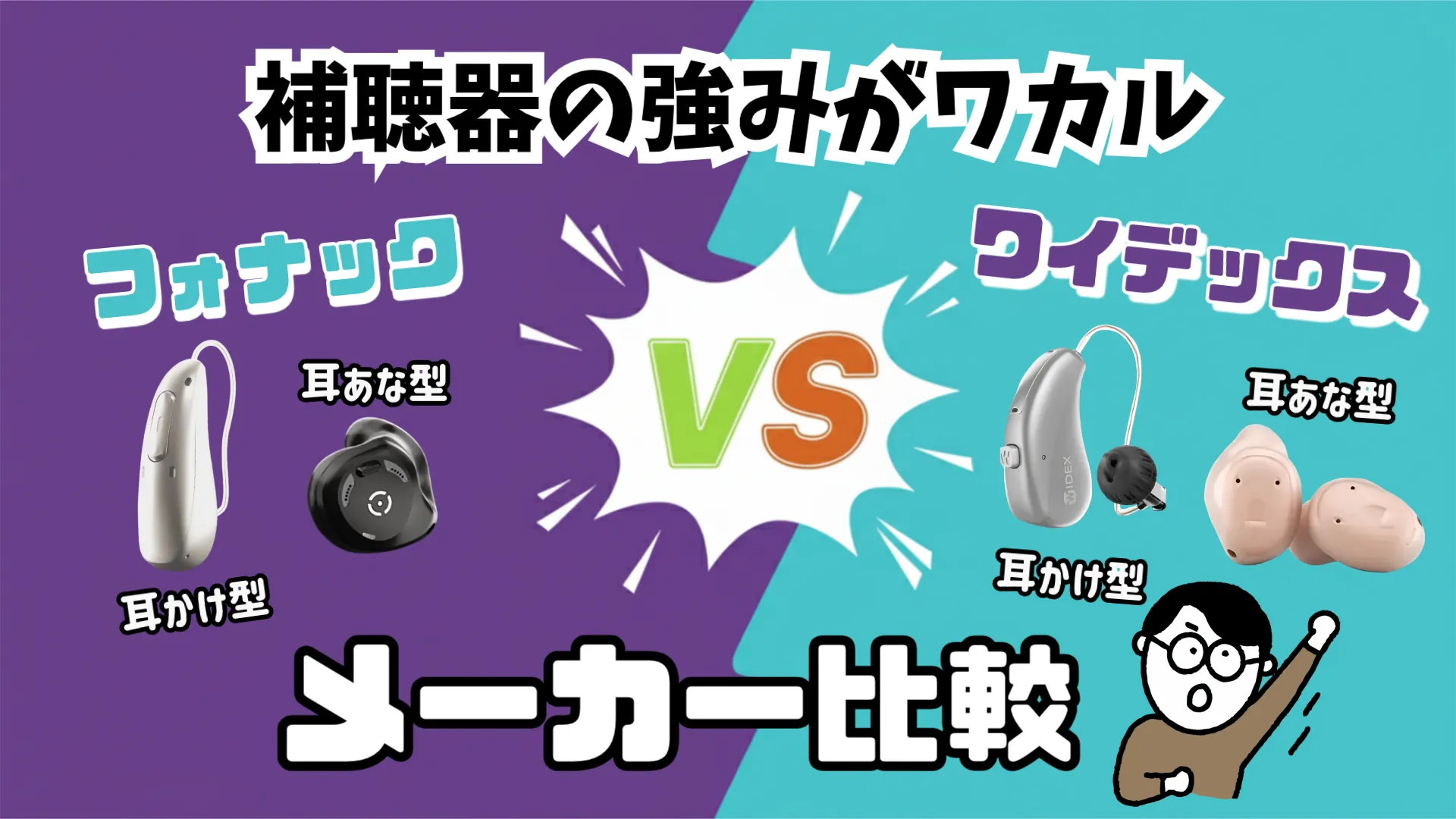 補聴器メーカー 比較 フォナック ワイデックス