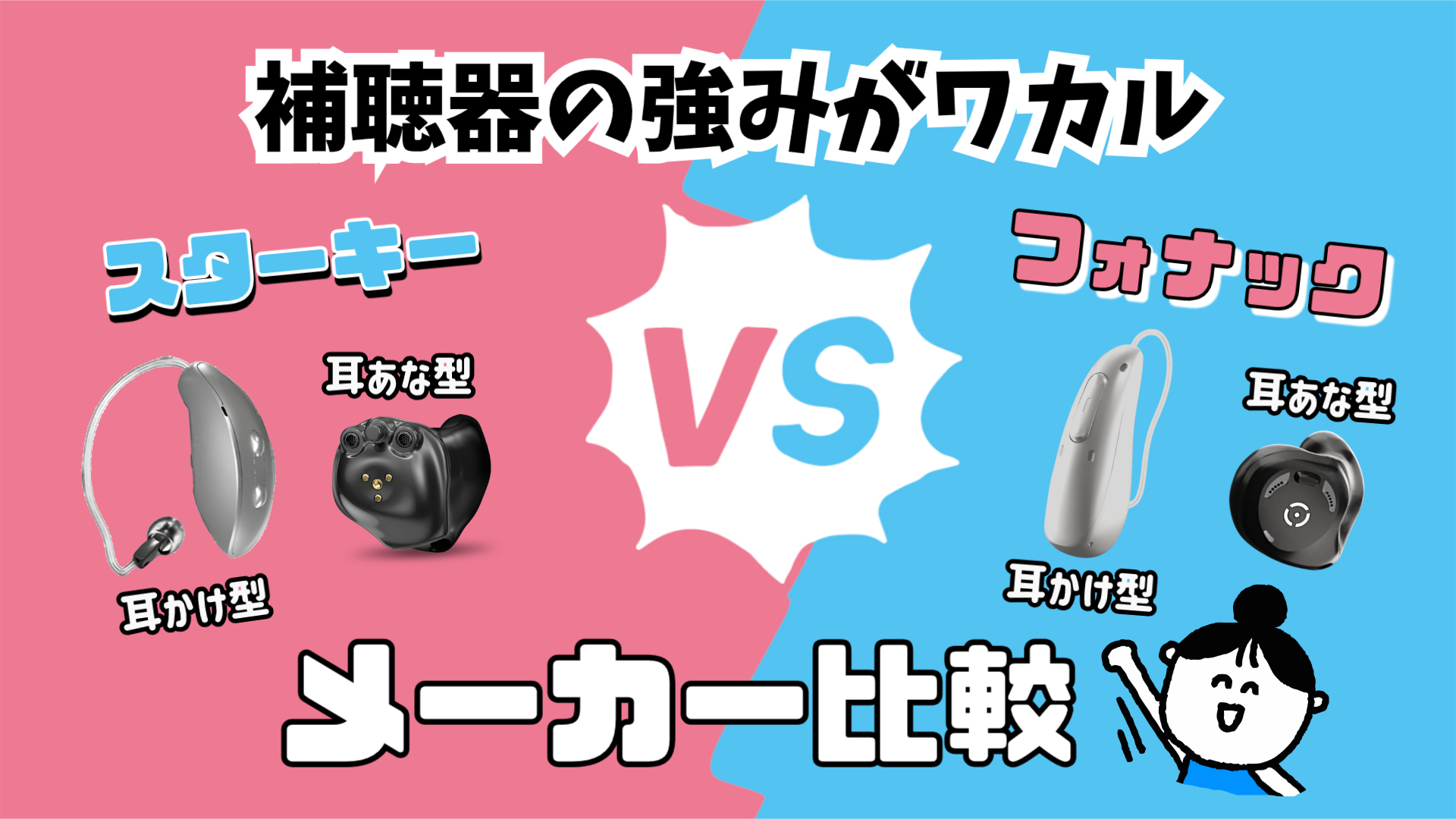 スターキー フォナック 補聴器メーカー 比較
