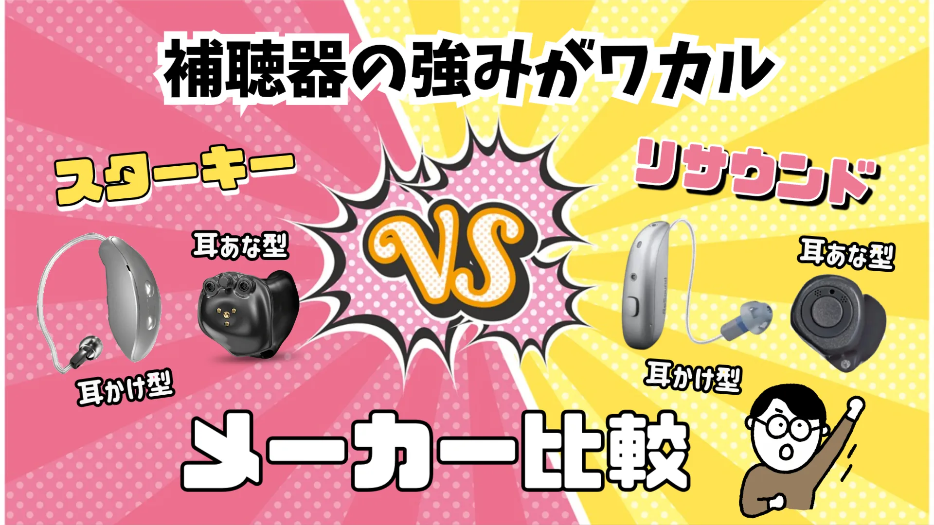 スターキー リサウンド 補聴器メーカー 比較