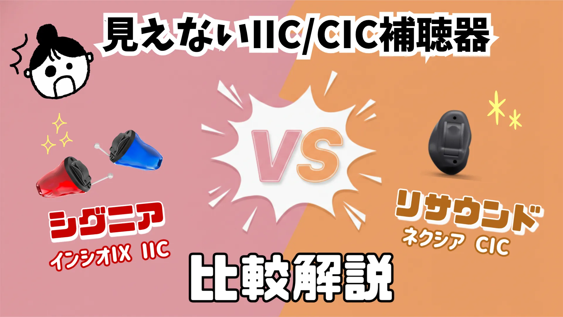見えない補聴器 IIC CIC シグニア リサウンド