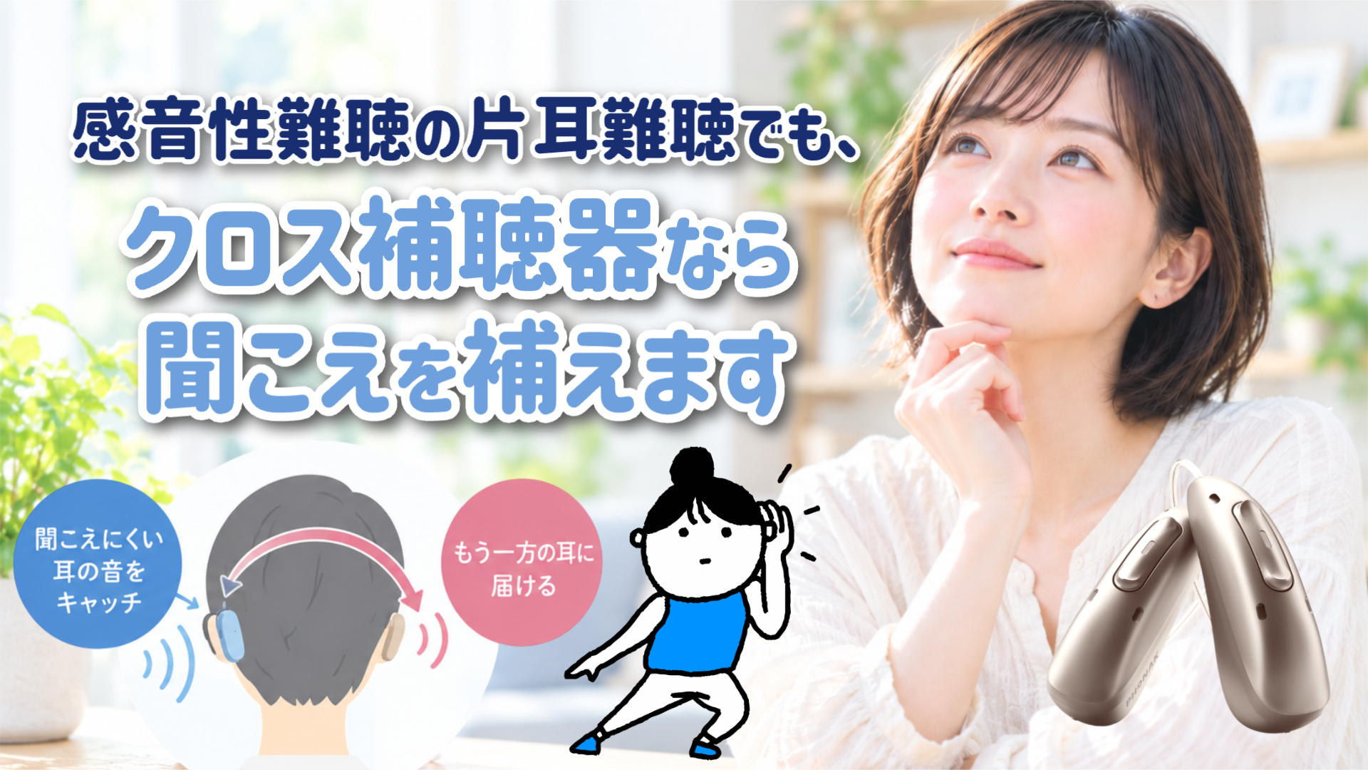 片耳難聴 クロス補聴器 適応